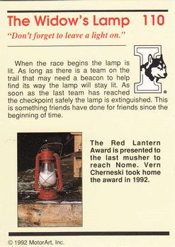 1992 MotorArt Iditarod Sled Dog Race #110 Widow's Lamp Back